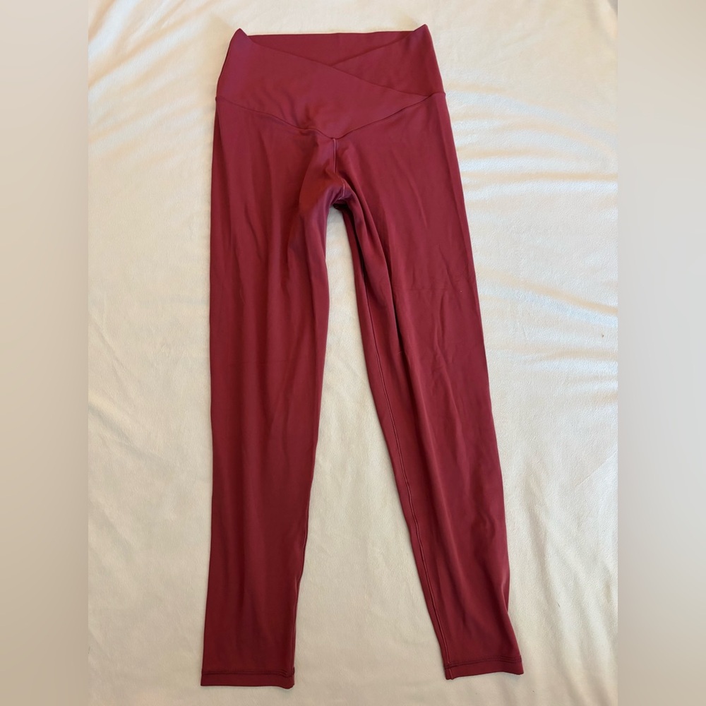 Aerie Dark Mauve Crossover Leggings